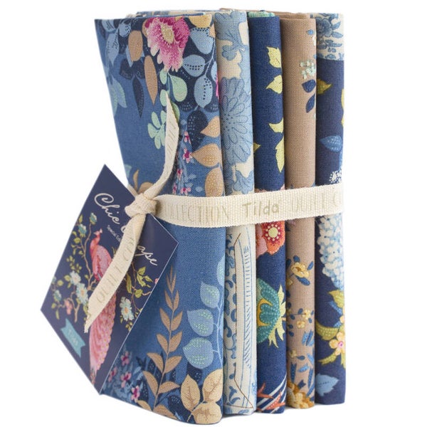 Chic Escape Fat Quarter Bundle 50x55cm Blue/Sand