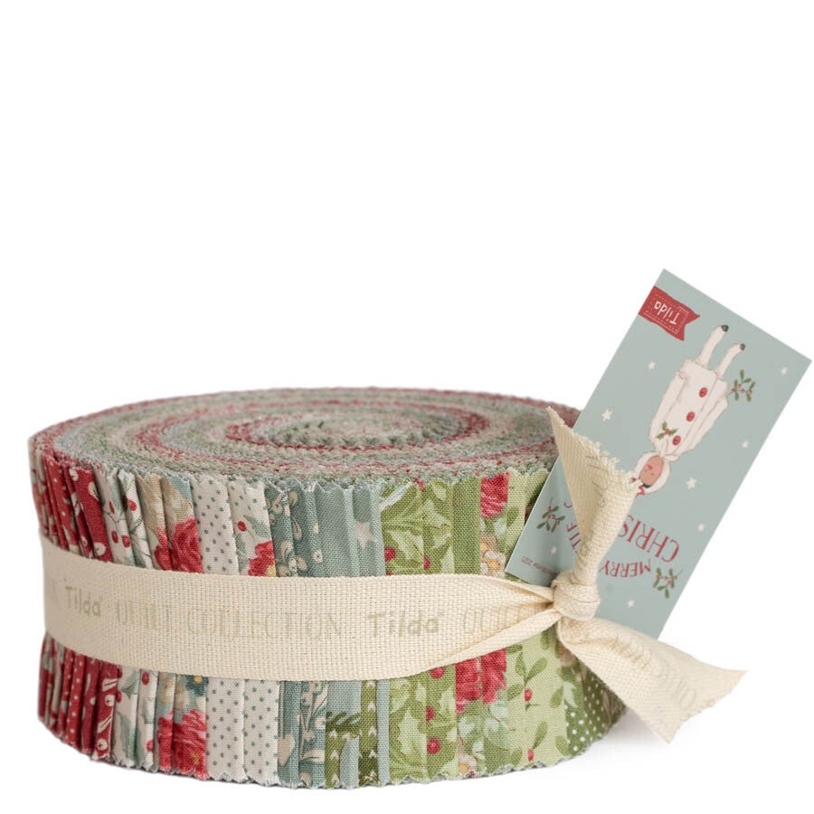 Merry Little Christmas fabric roll