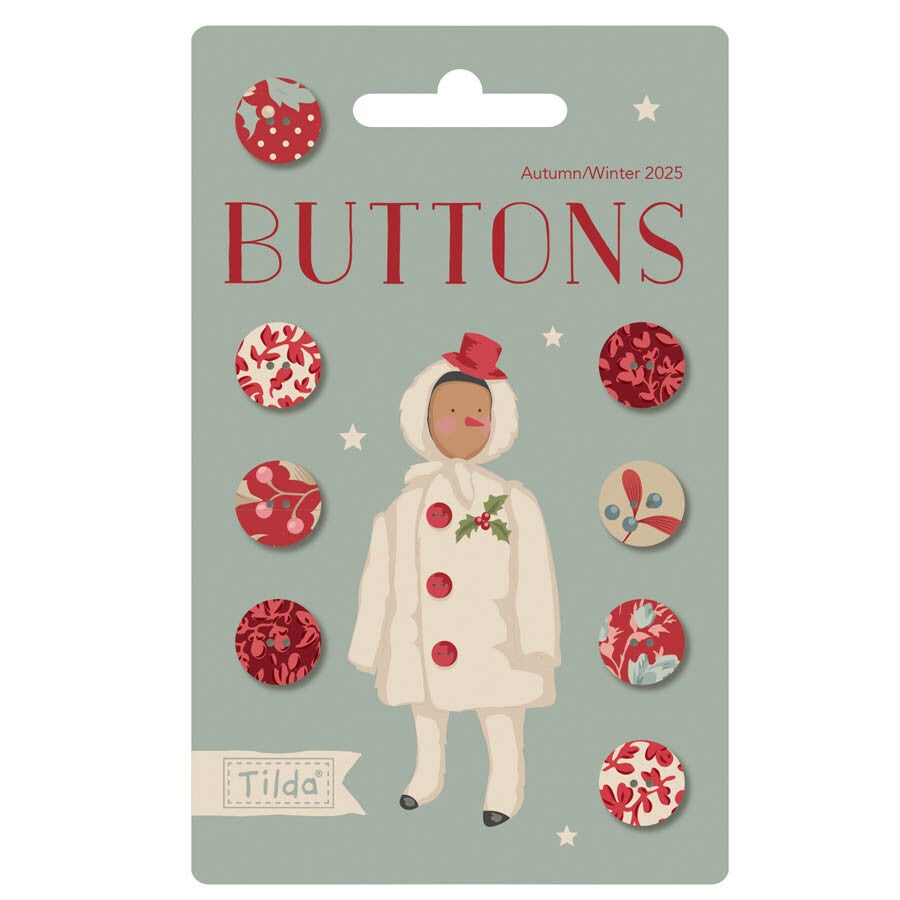 Buttons 12mm Merry Little Christmas