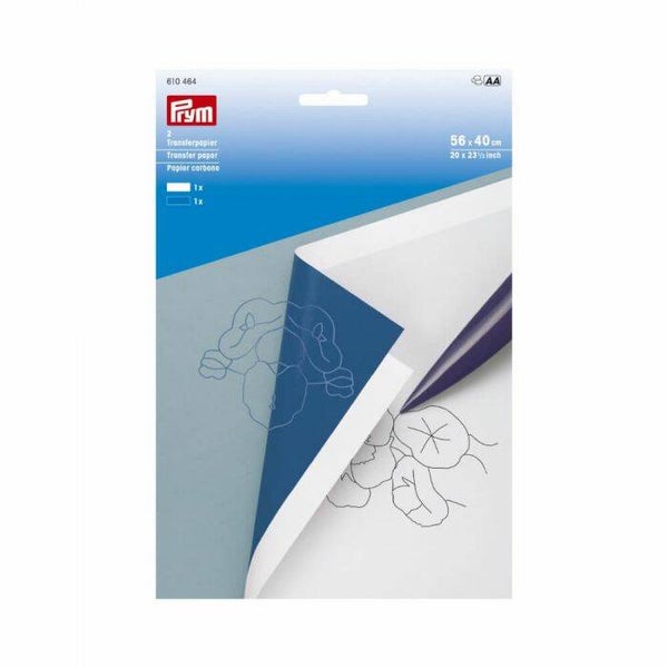 PRYM transferpapier 56X40CM wit-blauw