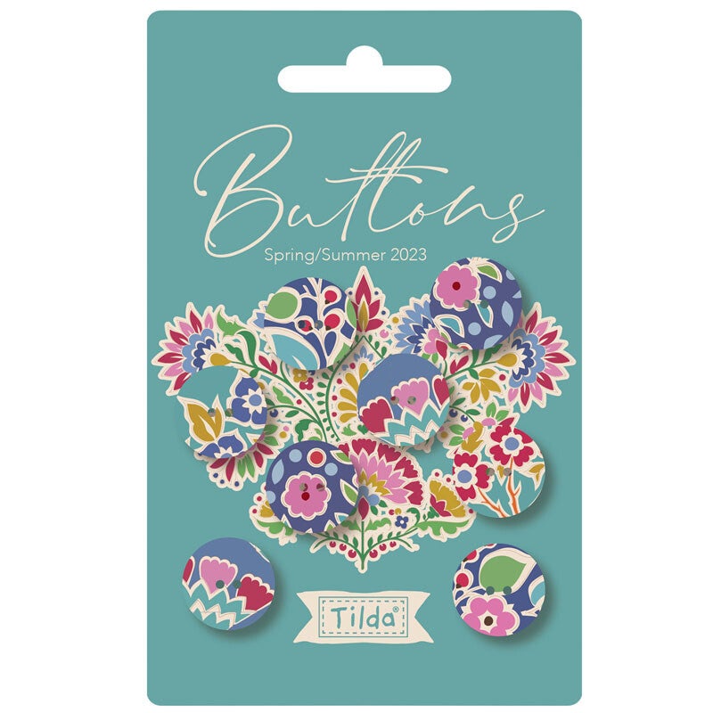 Tilda Pie in the Sky Buttons 0,63 in (16mm) 8 pcs