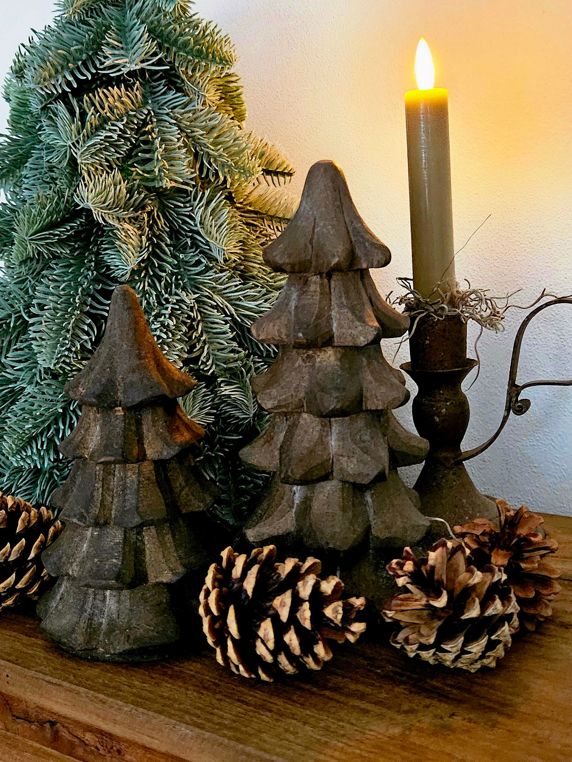 Kerstboom sober hout L