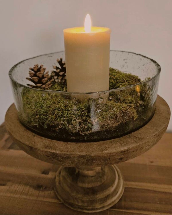 Glazen schaal bubbelglas