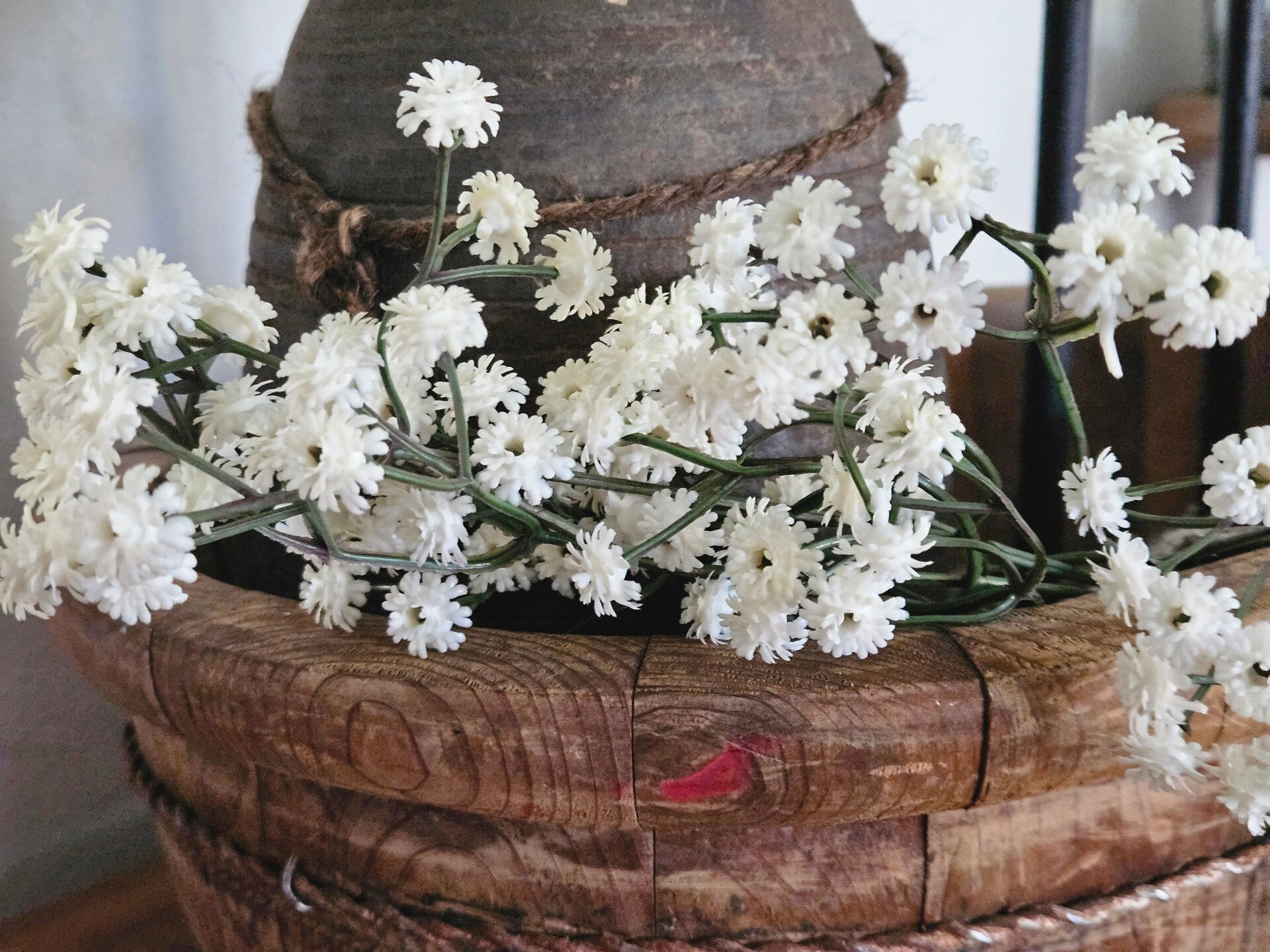 Tak fijne bloemetjes wit