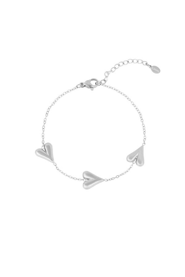 Armband Hartjesdag – Zilverkleurige Hartjes Armband voor Dames