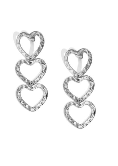 Oorbellen met Hartjes – Zilver