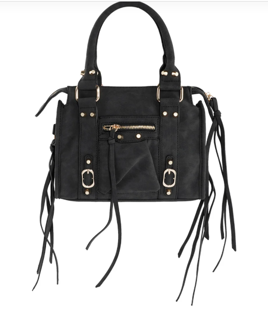 Accent Fringe Tas - Zwart