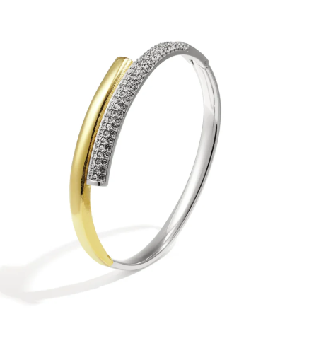 Armband met strass - Zilver en Goud