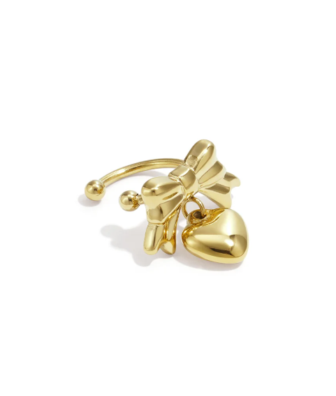 The Bowed Heart Ear Cuff