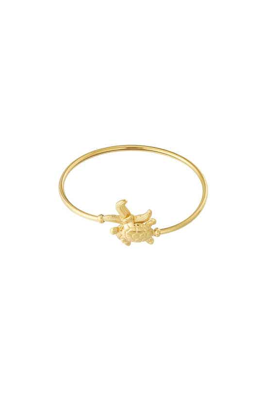 Sea Treasure – Gouden Armband Dames met Schildpad & Zeester