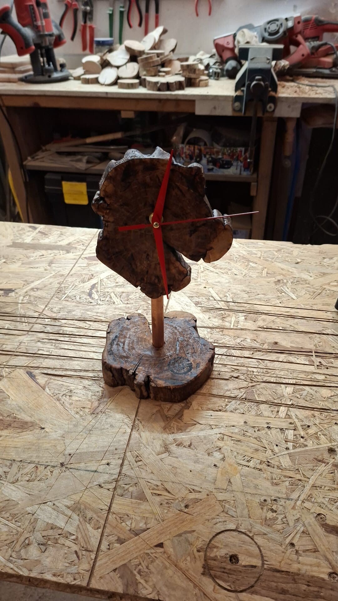 Holz-Uhr / Standuhr