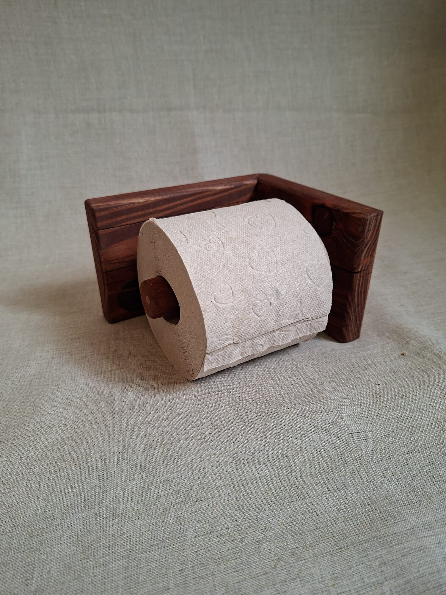 Holz-Toilettenpapierhalter, Klopapierhalter