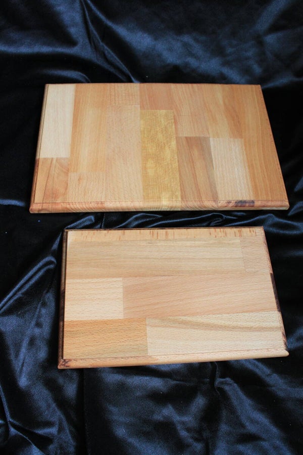 Schneidbrett, Frühstücksbrett, Vesperbrett aus verleimten Holz 2er Set
