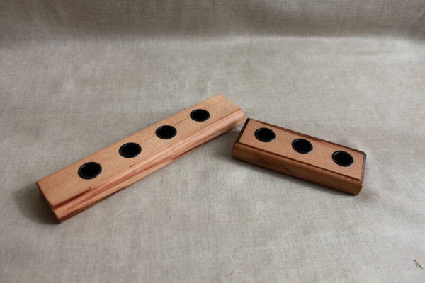 Set Kerzenhalter aus Buchenvollholz