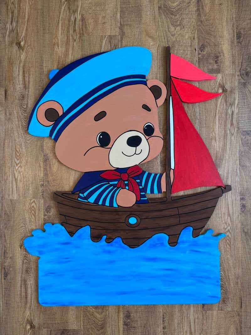Geburtstafel Bär mit Schidd