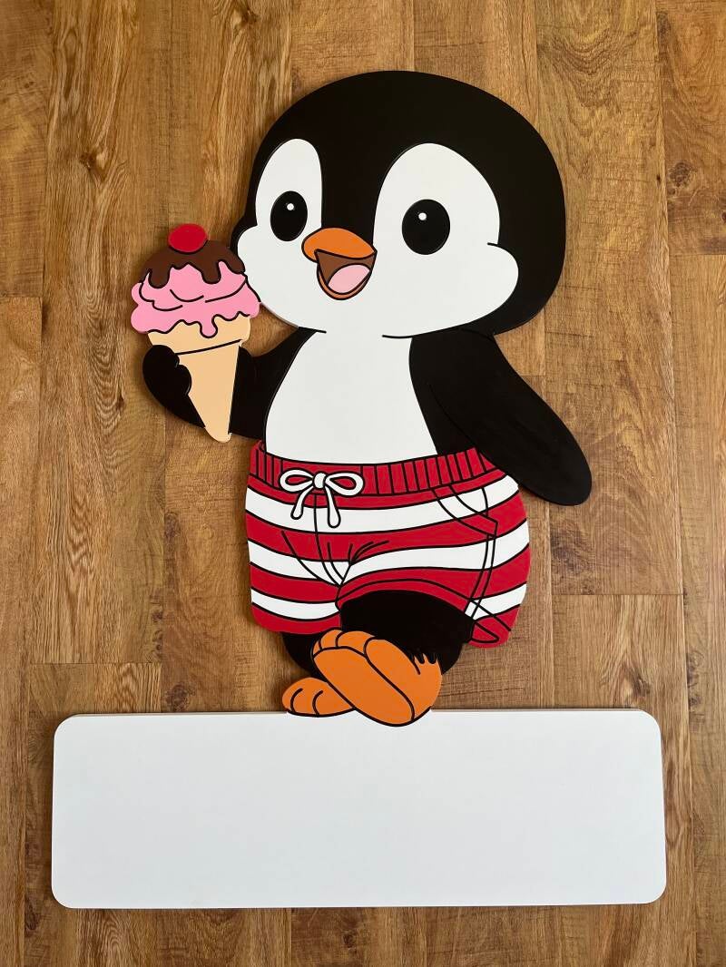 Geburtstafel Pinguin