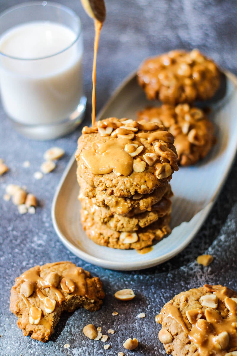 Foodstyling: Erdnuss-Haferkekse