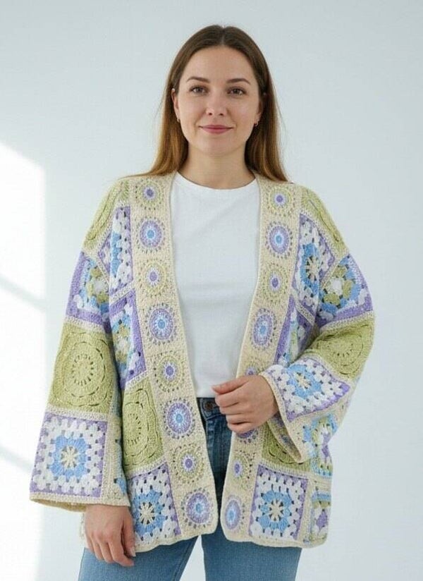 Cardigan gestrickt Größe M/L