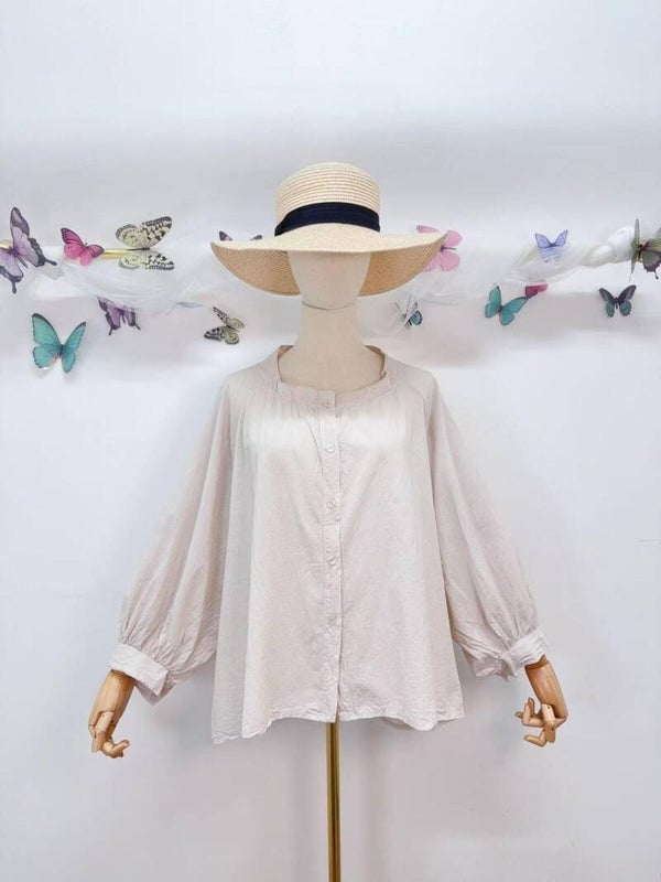 Baumwollbluse - Einheitsgröße 36/44