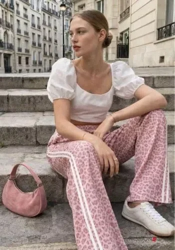 Lässige Hose im Animalprint - Einheitsgröße