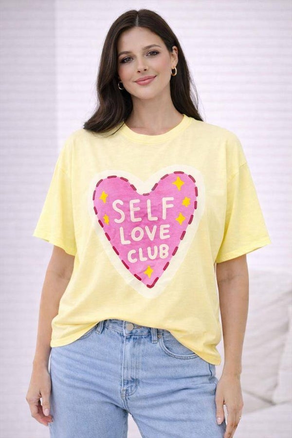T-Shirt "Self Love Club" - Einheitsgröße 36-42