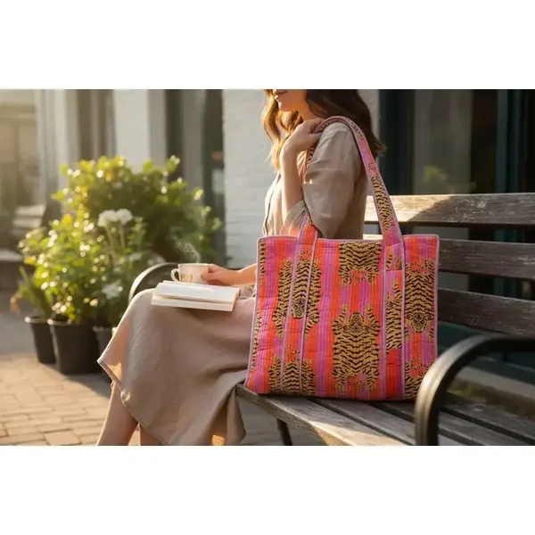 Tiger Velour Tasche für jede Gelegenheit