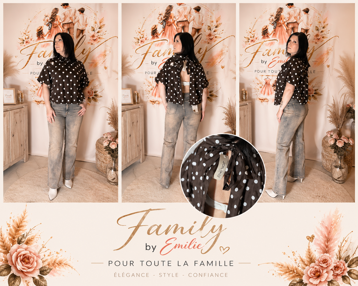 Blouse petit pois TU