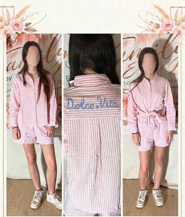 Ensemble chemise short fille