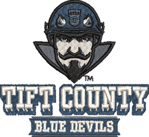 Tift County Blue Devils School Logo Stitch