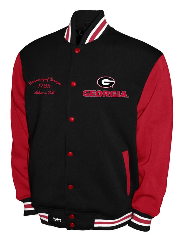 Georgia Bulldogs Franchise Club Fleece Varsity Full-Snap Jacket - Red