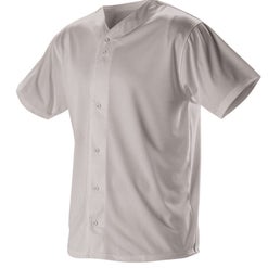 Grey Button Down Baseball Jersey
