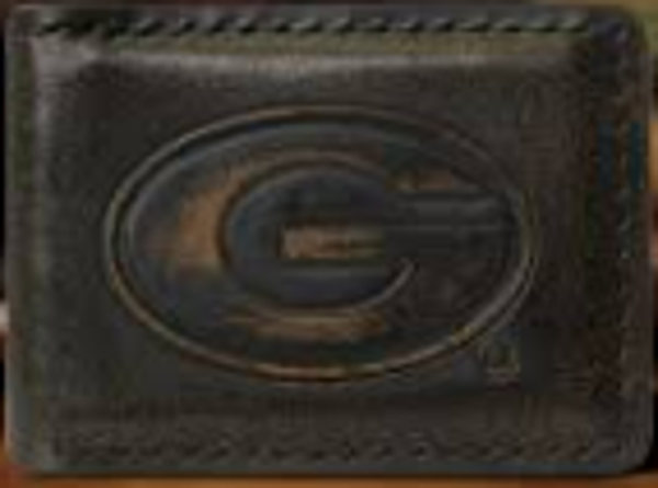 Georgia Bulldogs Burnished Leather Money Clip