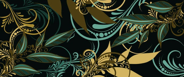Golden Leaves Line Art