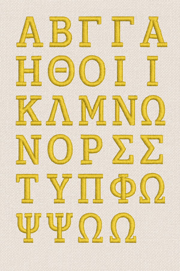Greek Uppercase Font
