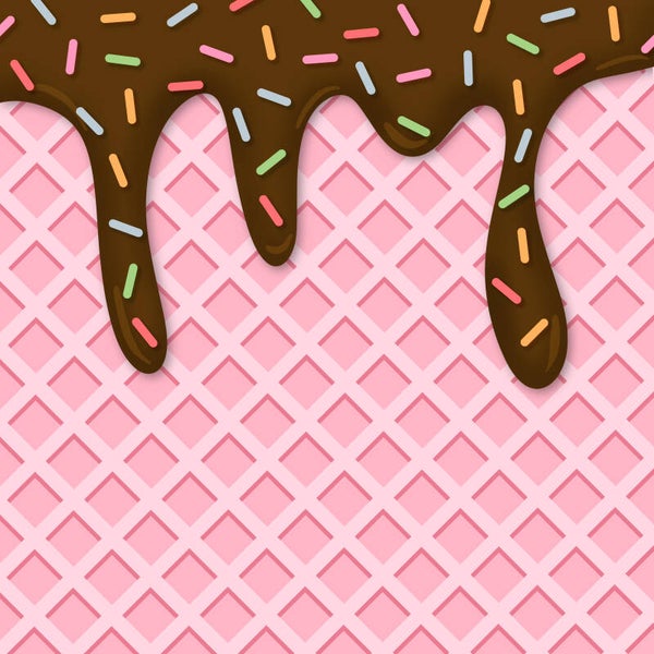 Ice Cream Waffle Cone Background