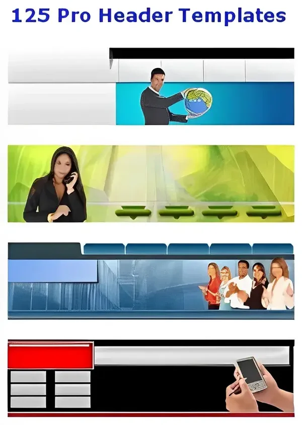 125 Pro Header Templates - License: MRR