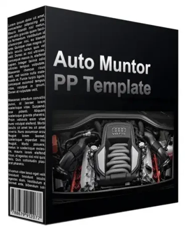 Auto Muntor Multipurpose Powerpoint Template - License: PUR