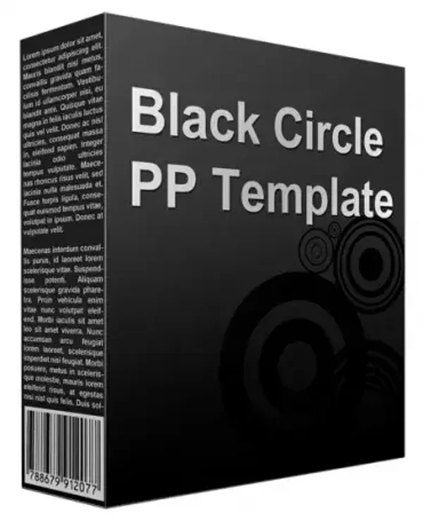 Black Circle Multipurpose Powerpoint Template - License: PUR