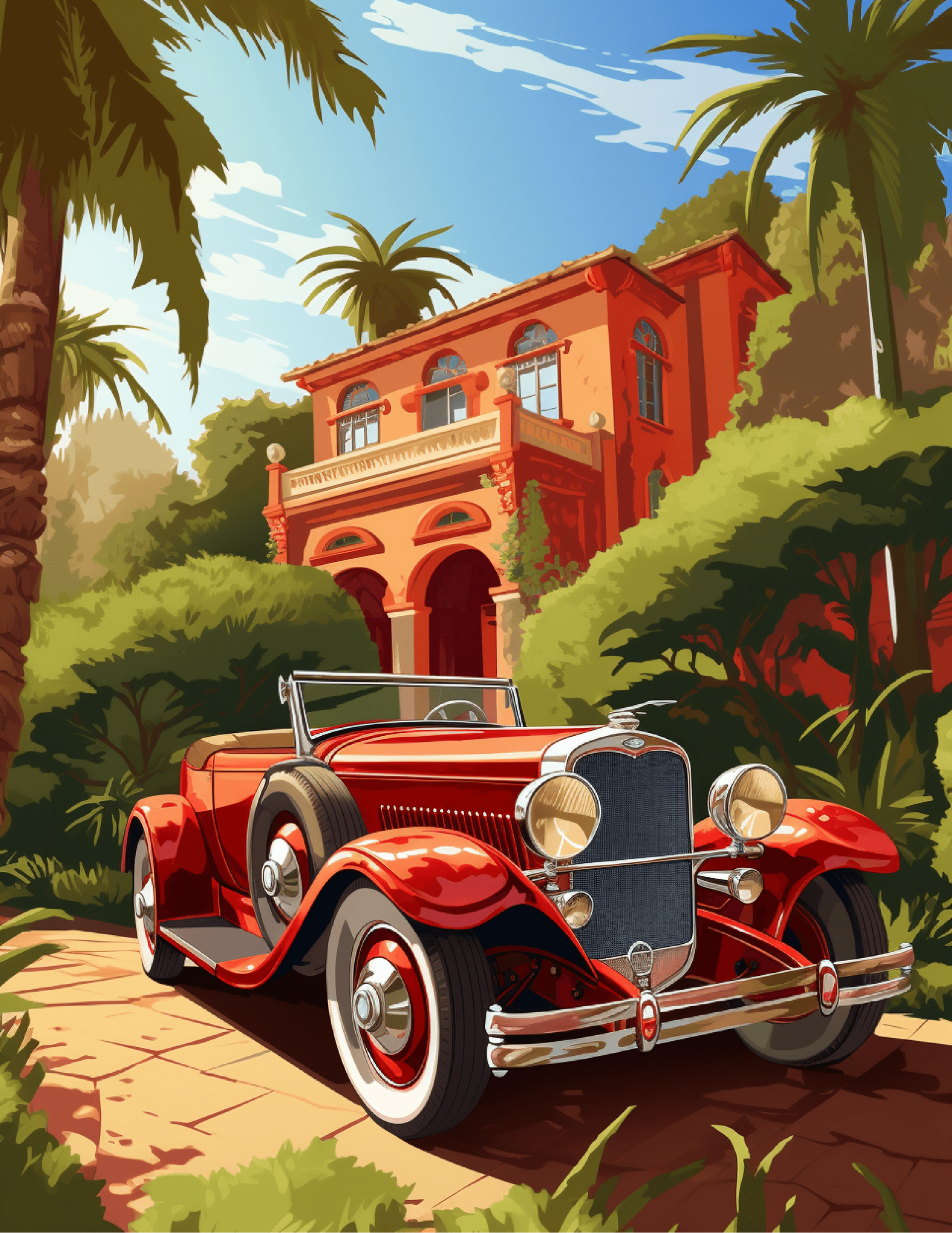 Classic Cars 50 Pages - License: PLR - Coloring Pages Printable PDF -  KDP Ready