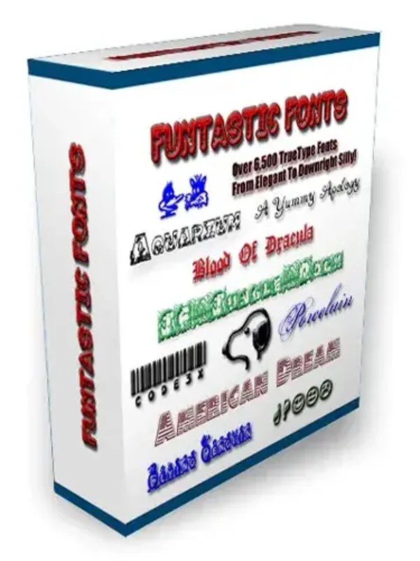 Funtastic Fonts: A Treasure Trove of Over 6,500 TrueType Fonts - License: PLR