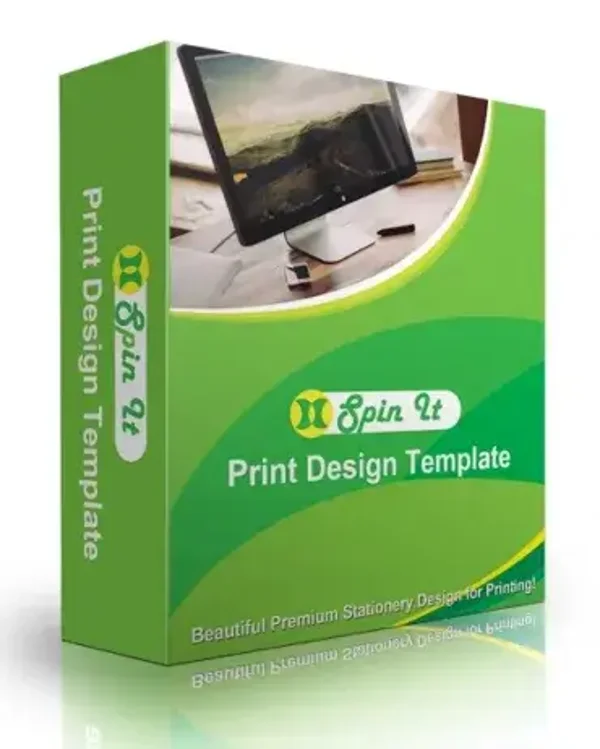Spin It Print Design Template - License: PUR