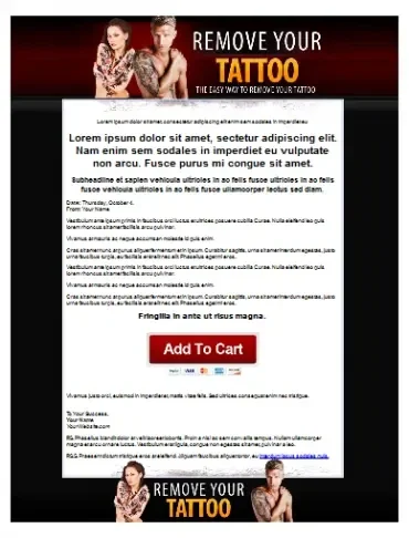 Tattoo Removal HTMLTemplate with PSD File - License: PUR