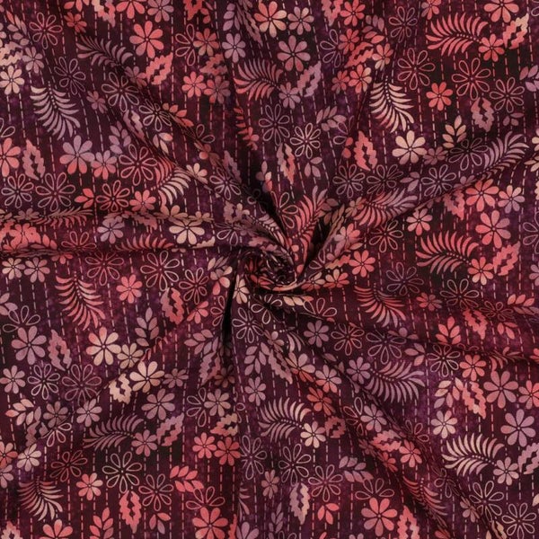 Coupon 1.6m - HANDCRAFTED BATIK VISCOSE - CHERISE