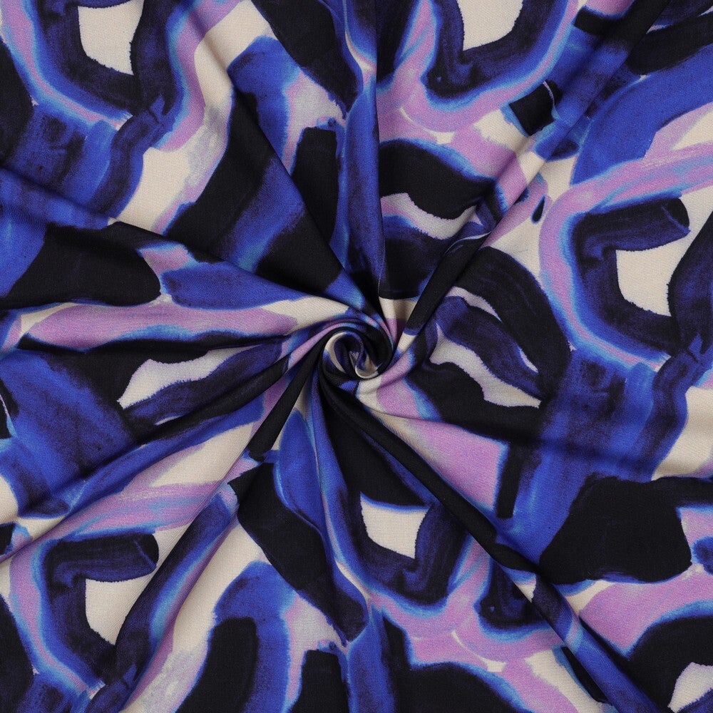VISCOSE RADIANCE DIGITAL ABSTRACT - COBALT
