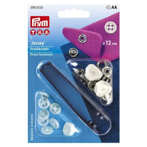 Prym Naaivrijdrukknoop jersey 12mm