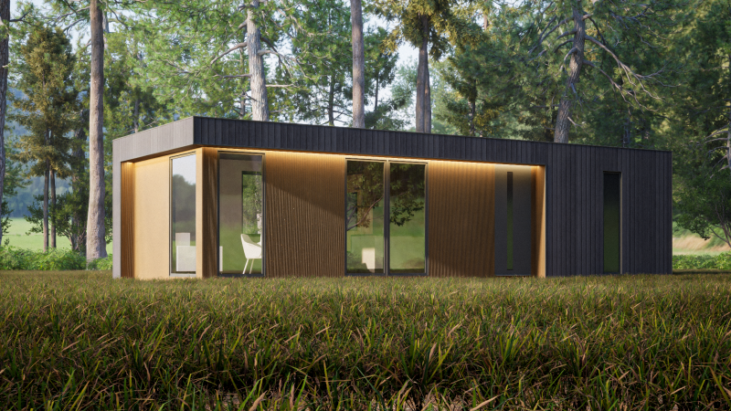 Haven tiny house model: Compact Haven model met moderne afwerking