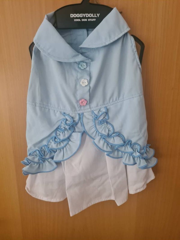 Doggy Dolly D270  (12) Blusenkleid pastell Farben blau