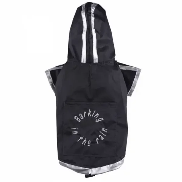 Doggy Dolly DR024 (20)   Regenjacke Barking in the rain Black  Leckerli Tasche