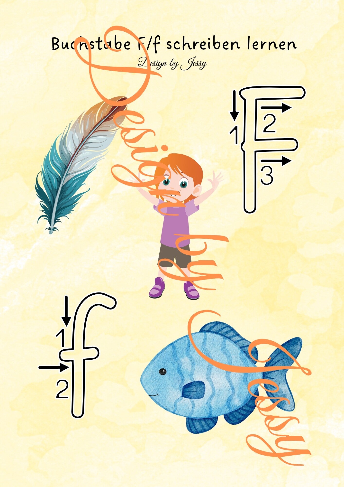 Buchstabe F schreiben lernen