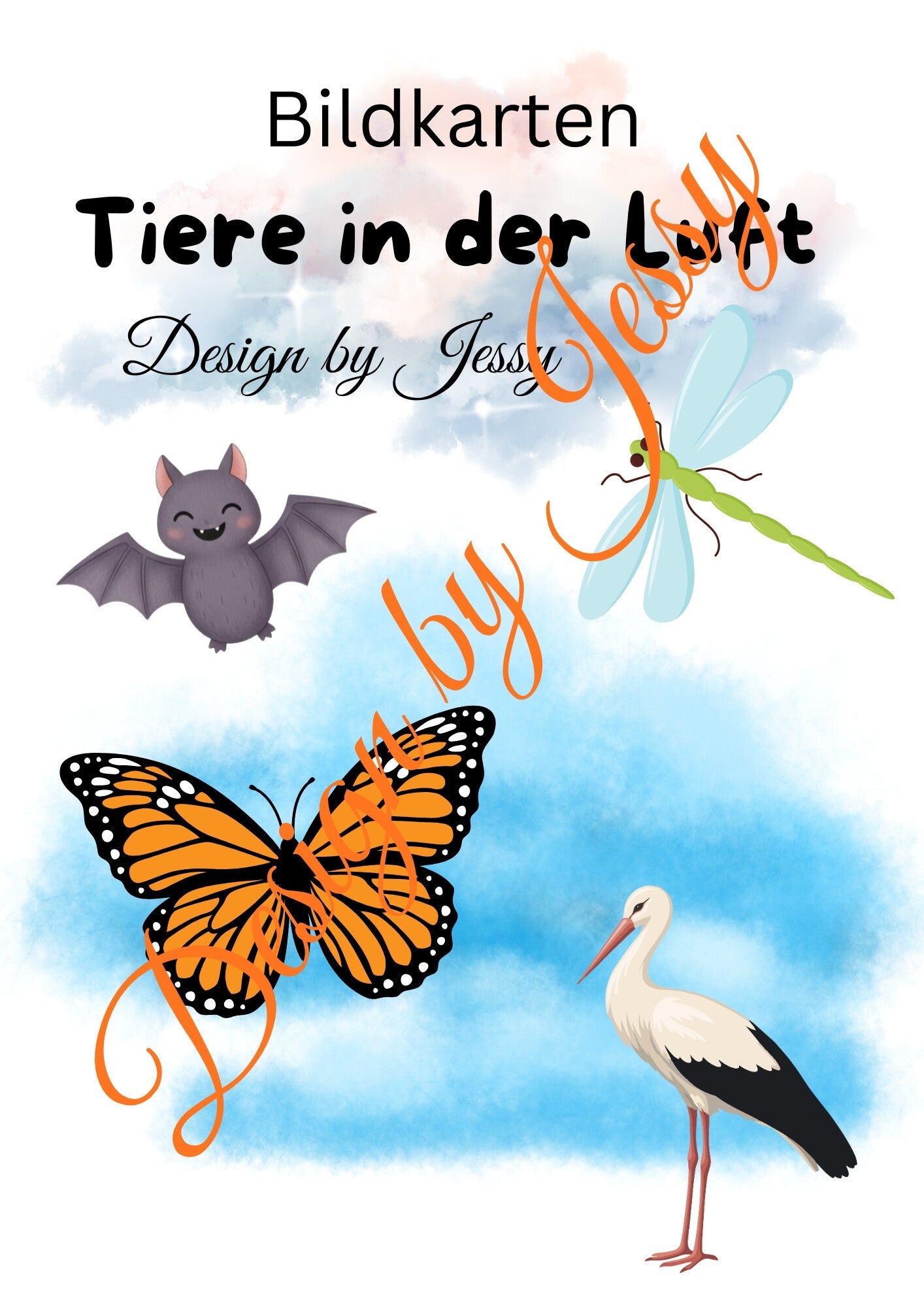 Bildkarten Tiere in der Luft – erkennen und benennen